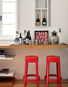 barzinho em casa com bebidas