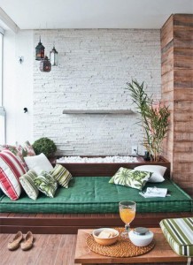 varanda com futon