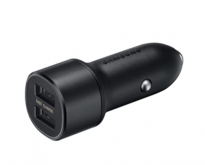 Carregador Veicular Samsung Original Ultra Rápido 2 Portas Usb Preto Sem Cabo