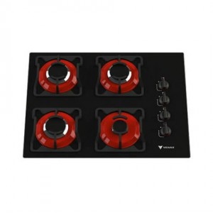 Imagem mostrando fogão cooktop 4 bocas
