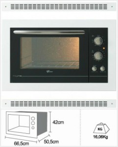 forno elétrico de embutir Fischer Fit Line Branco