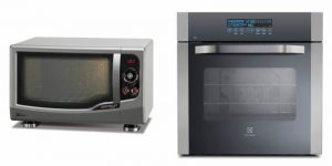 Forno Elétrico de Embutir Electrolux Touch Inox 80L e Forno Elétrico Fischer Inox de Bancada Gratinatto Grill 44L