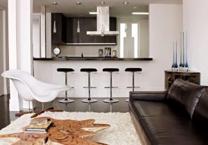 Cozinha americana com banquetas