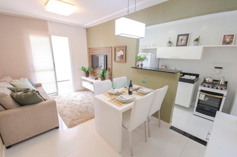 Cozinha americana pequena