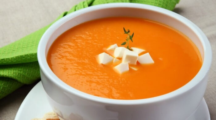 Receita de creme de abóbora com queijo