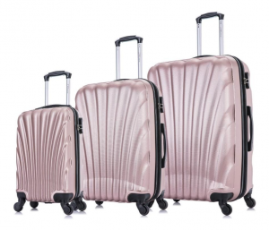 kit com três malas de viagem