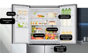 refrigerador smart lg french door espaço