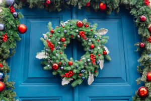 decoração externa de Natal - guirlandas
