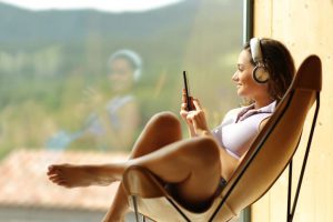 Dia Internacional da Música fones de ouvido