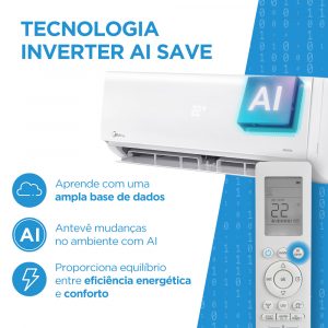 Ar Condicionado Split Inverter Midea Xtreme Save AI Connect 9000 BTUs Frio